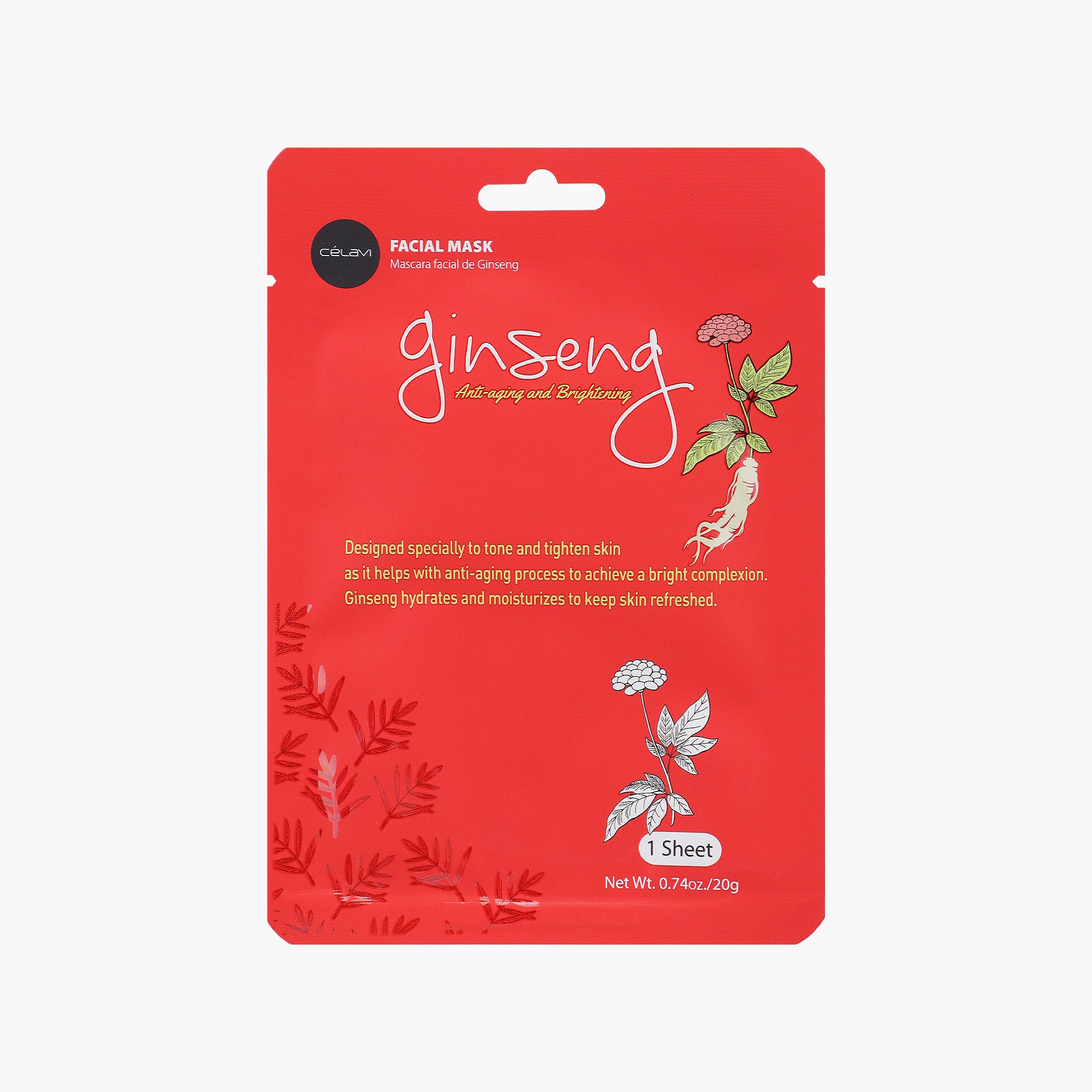 CÉLAVI MASK PACK GINSENG 2/48 DZ