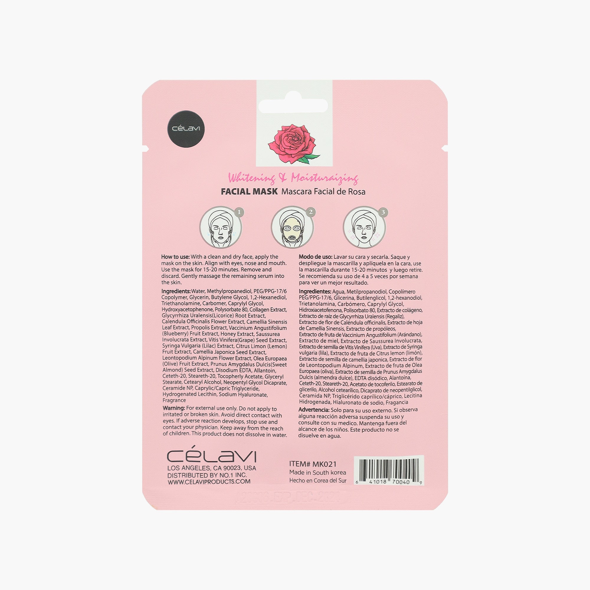 CÉLAVI MASK PACK ROSE 2/48 DZ