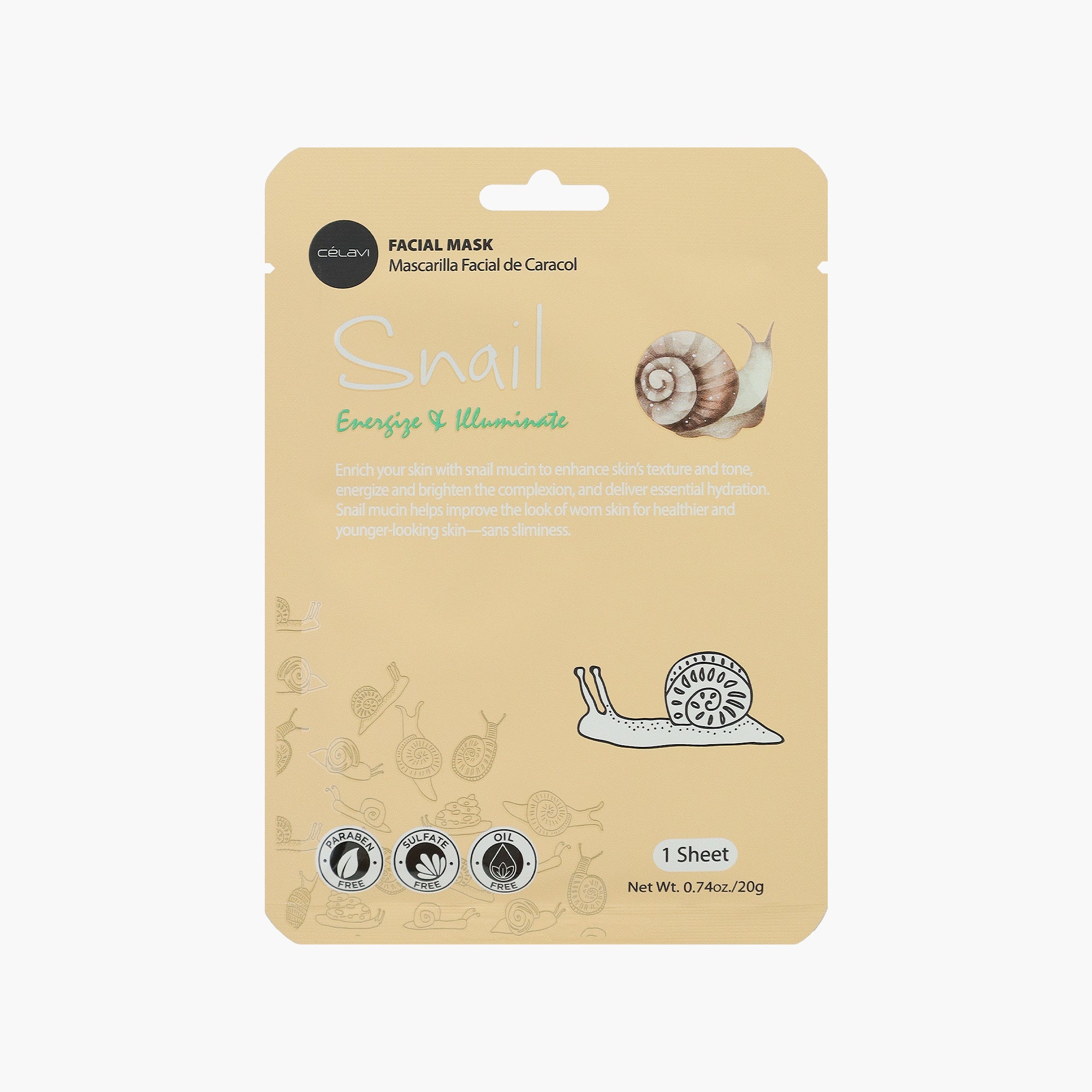 CÉLAVI MASK PACK SNAIL 2/48 DZ