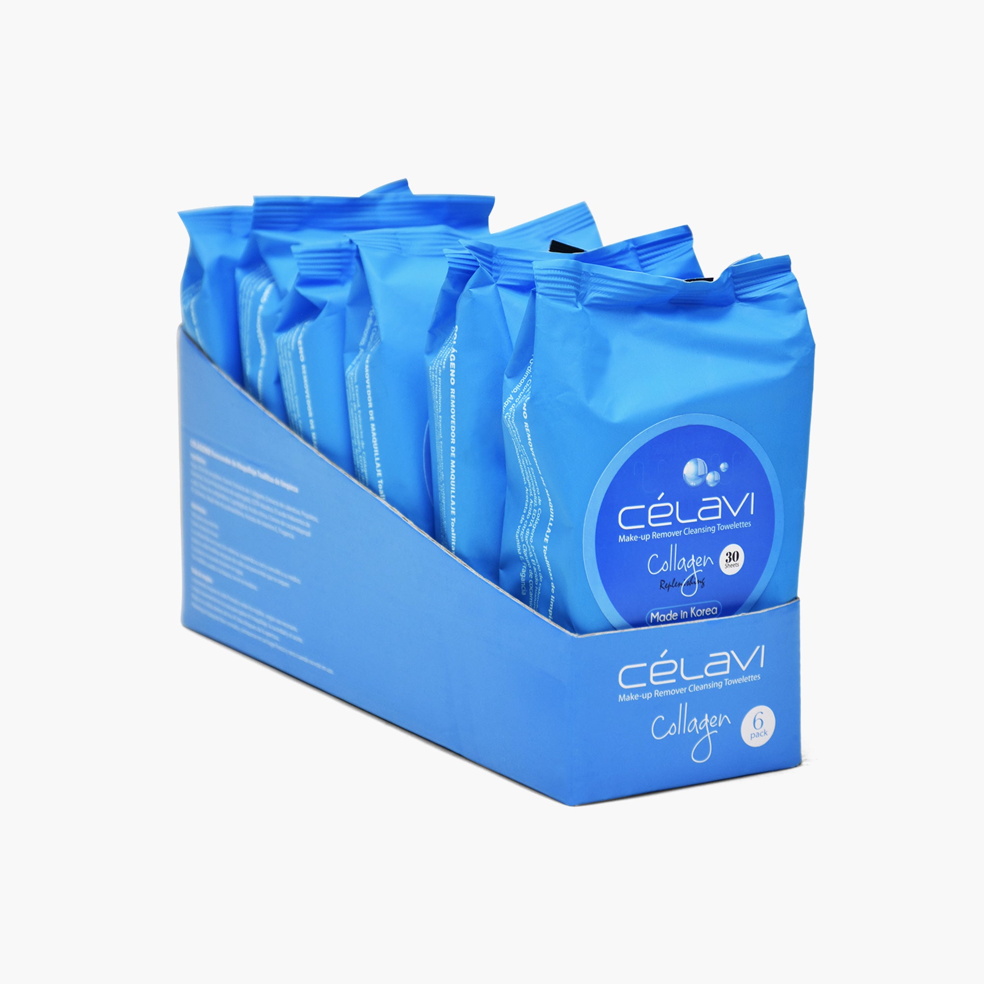 CÉLAVI CLEANSING TISSUE COLLAGEN 6PK