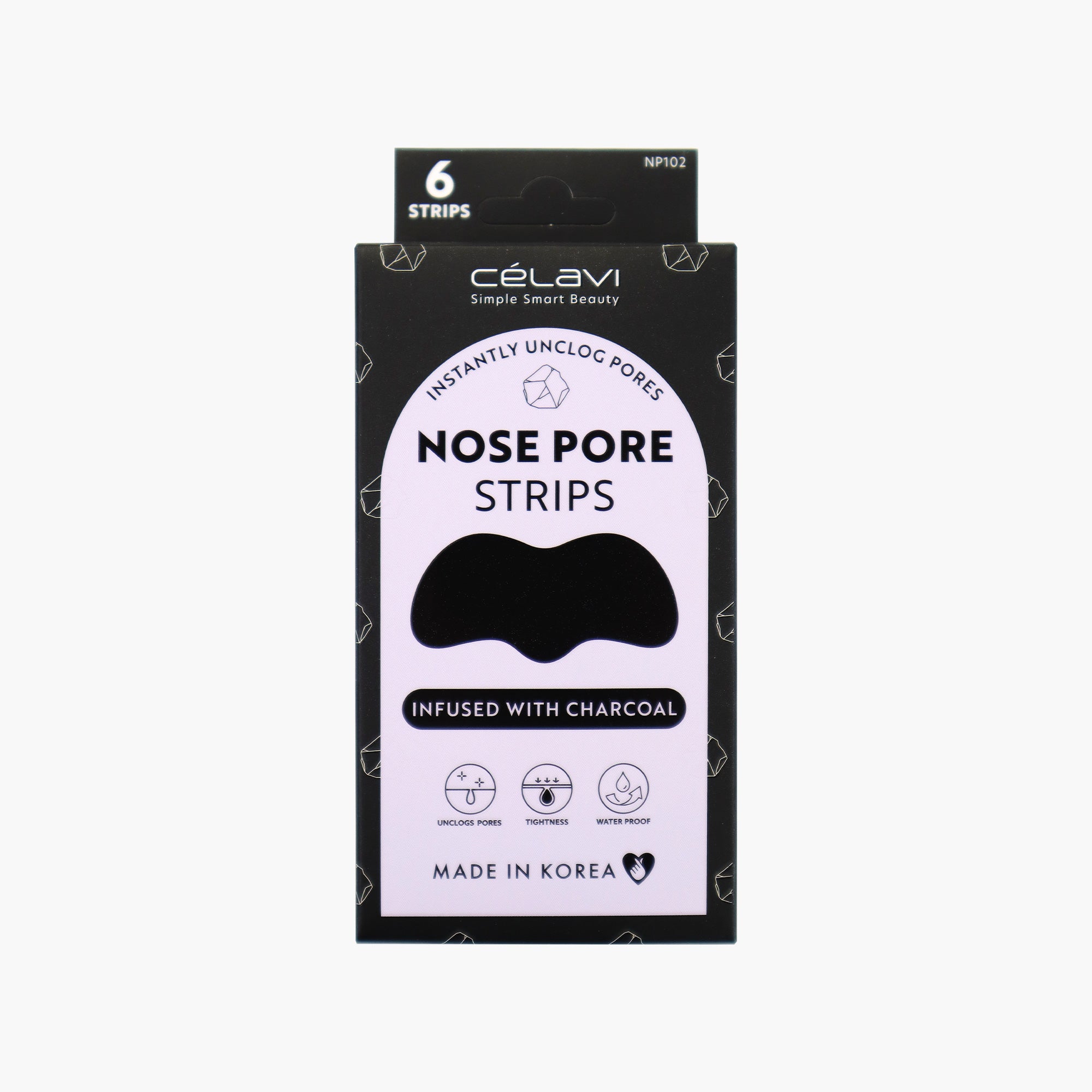 6PK NOSE STRIPS BLACK