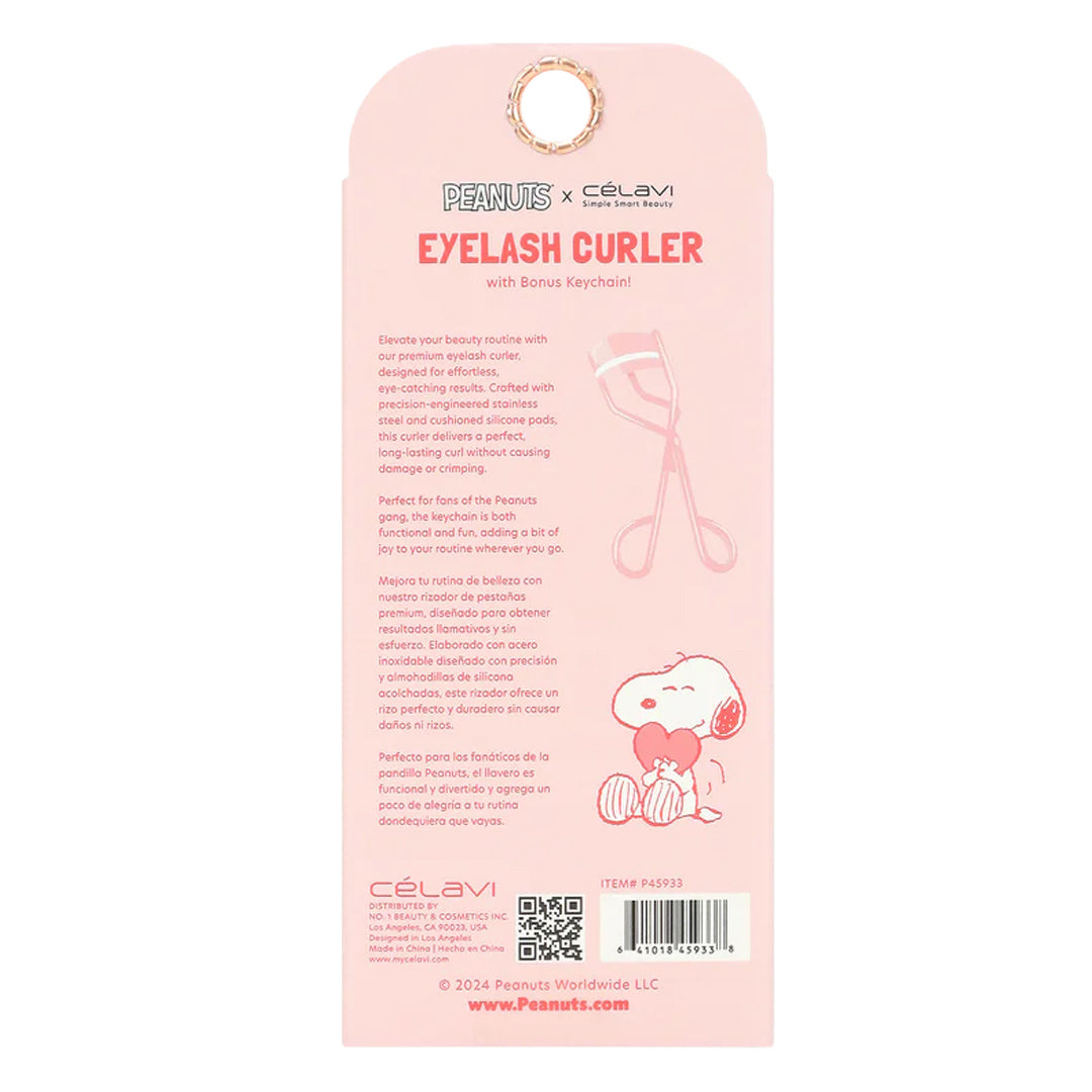 PEANUTS PINK EYELASH CURLER WITH KEYCHAIN (V-DAY)