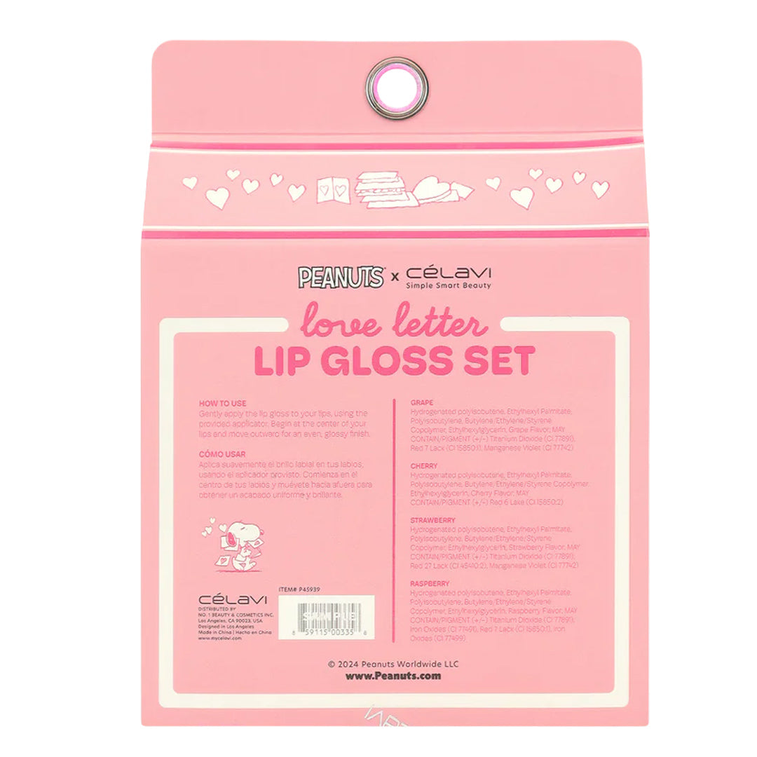 PEANUTS (V-DAY) 4PC LIP GLOSS SET