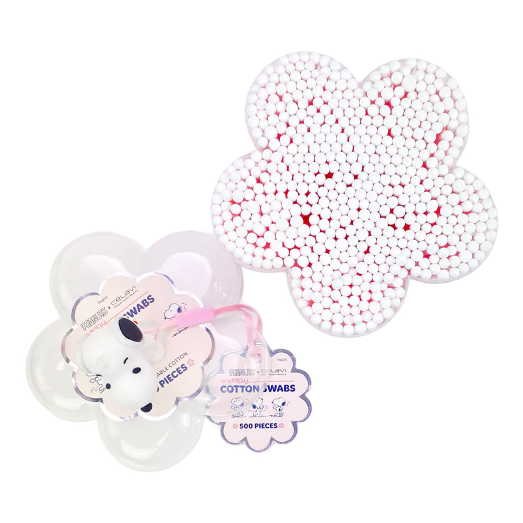 PEANUTS - 500 PC COTTON SWABS IN ACRYLIC CONTAINER