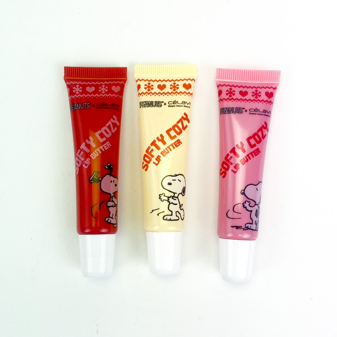 PEANUTS SOFTY COZY LIP BUTTER 3PC