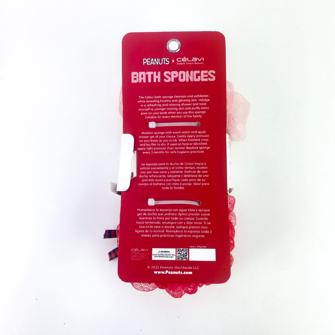 PEANUTS CHRISTMAS BATH SPONGES
