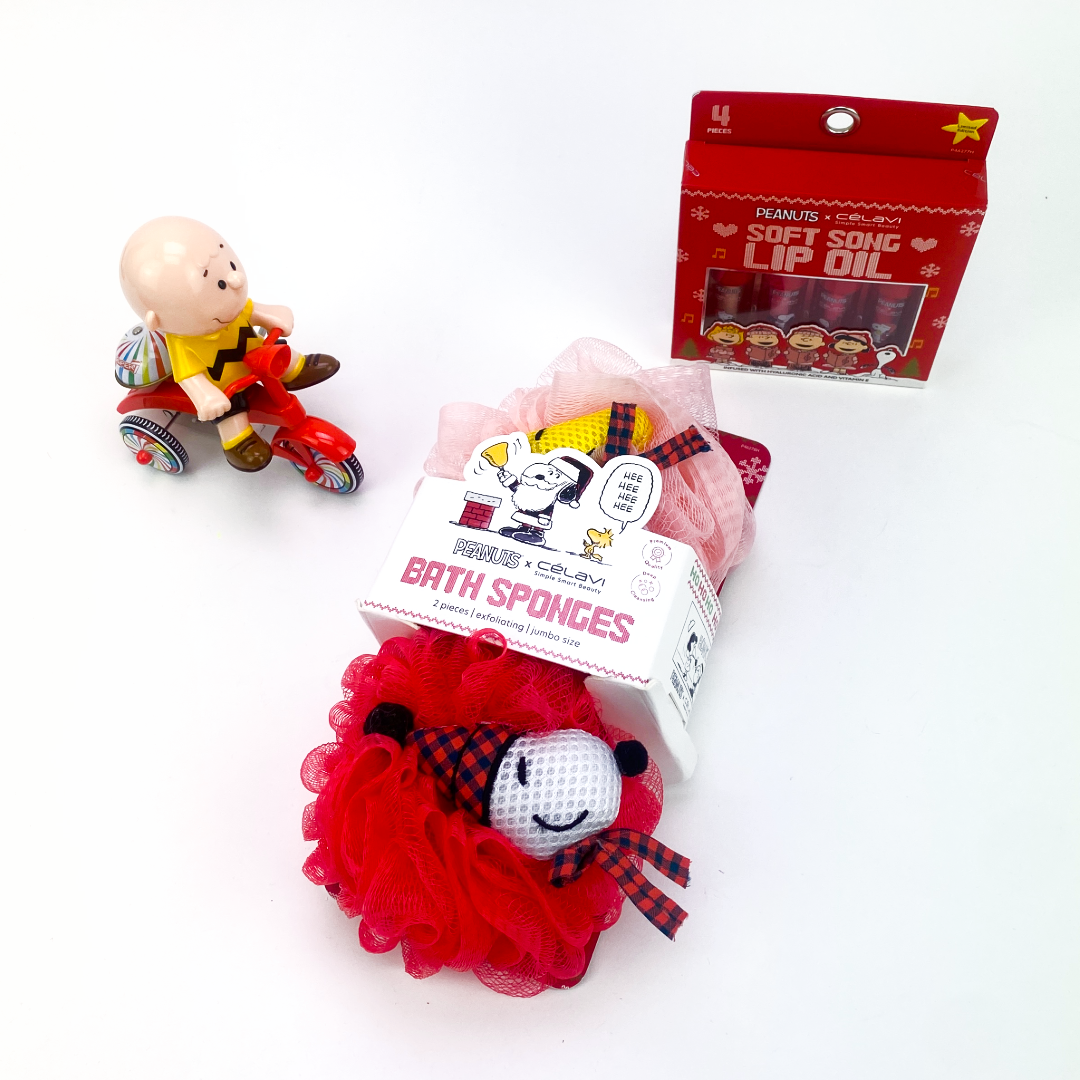 PEANUTS CHRISTMAS BATH SPONGES