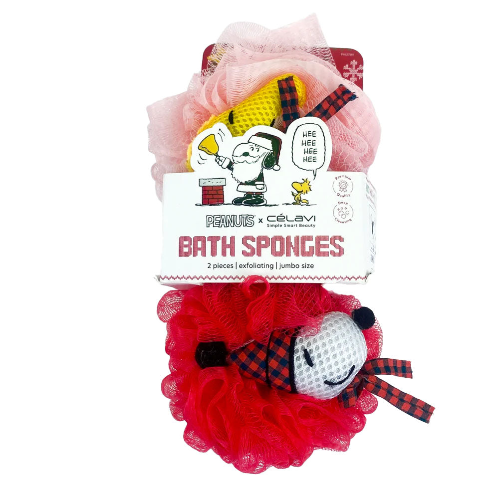 Peanuts Holiday 2 Piece Bath Sponge