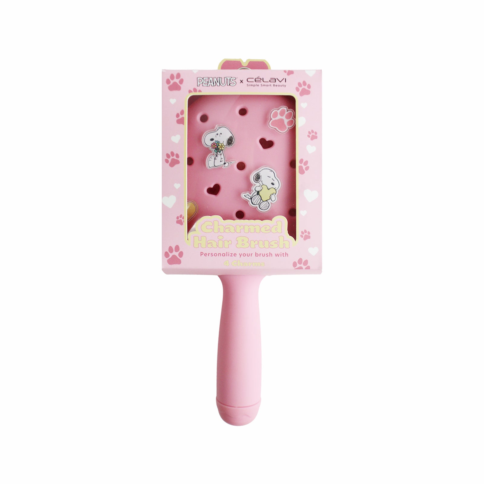 Celavi Peanuts Everyday Charm Hair Brush Pink