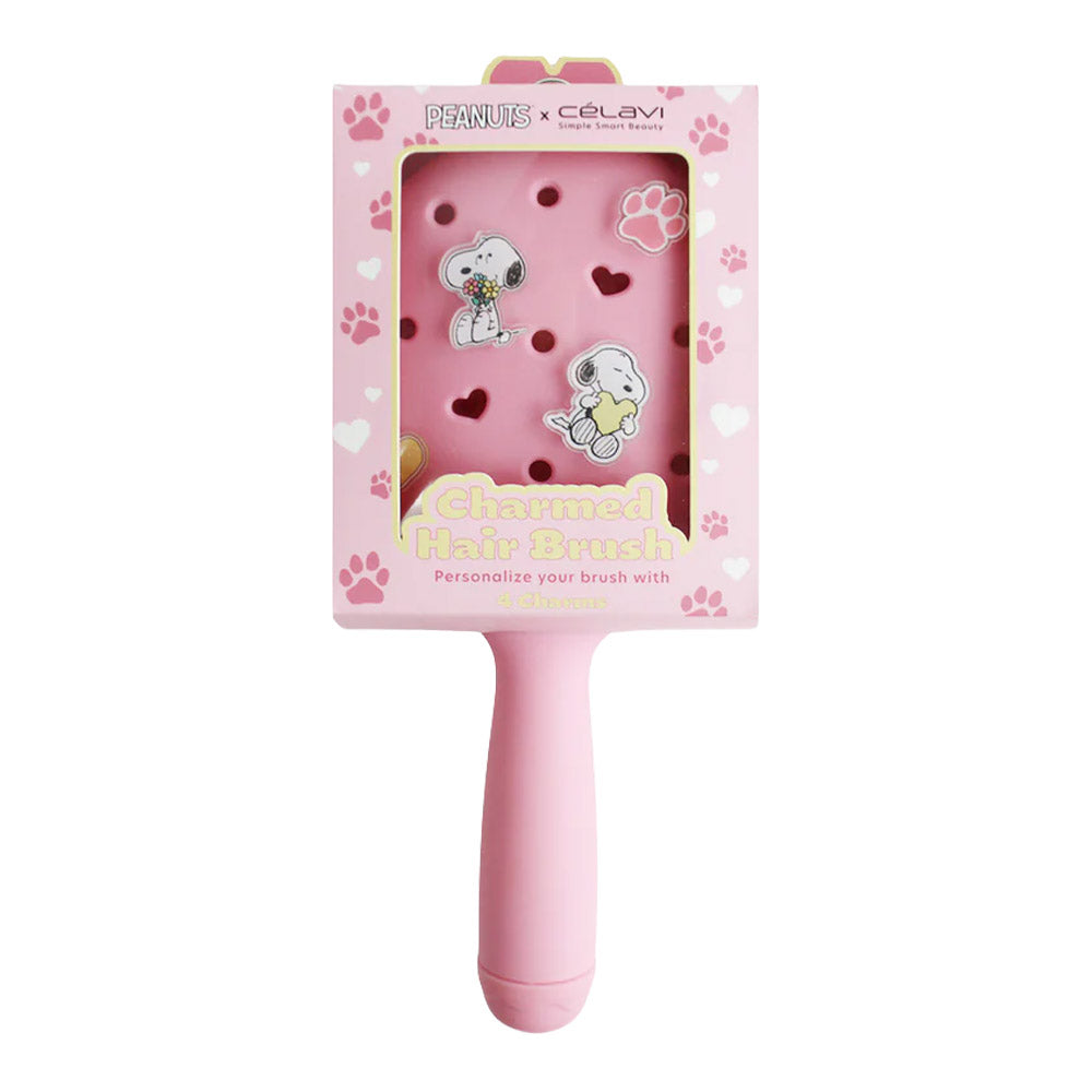 Celavi Peanuts Everyday Charm Hair Brush Pink