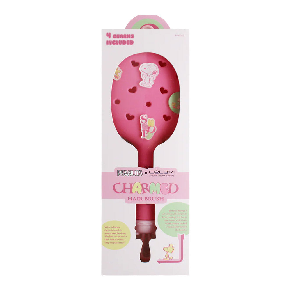Celavi Peanuts Everyday Charm Hair Brush Pink