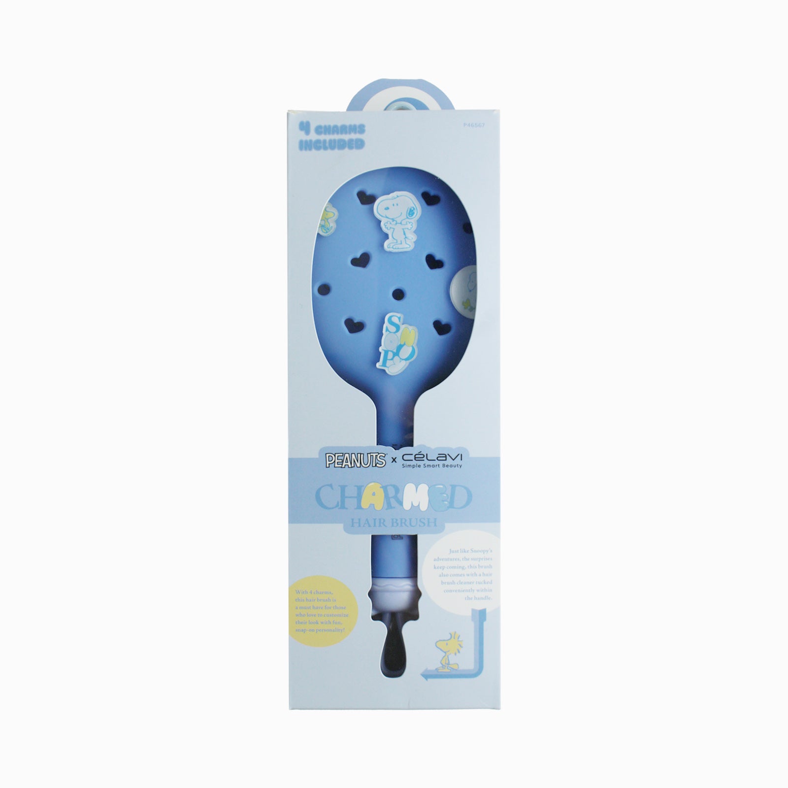 Celavi Peanuts Everyday Charm Hair Brush Blue