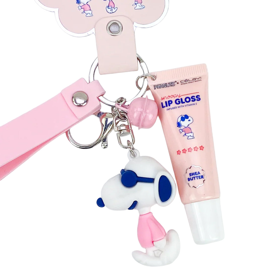 Celavi Peanuts Everyday Single Piece Lip Gloss Keychain
