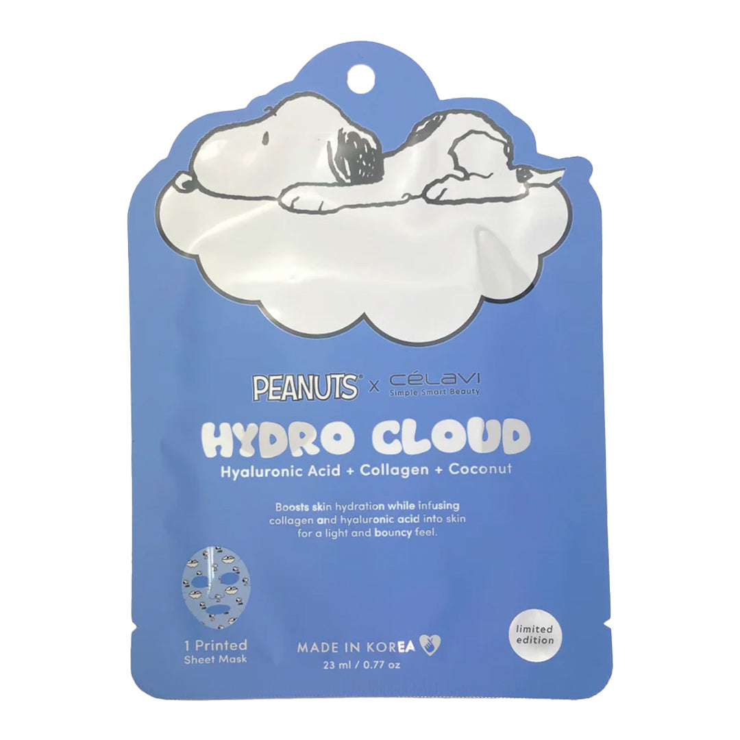 PEANUTS PRINTED SHEET MASK - HYALURONIC ACID + COLLAGEN + COCONUT