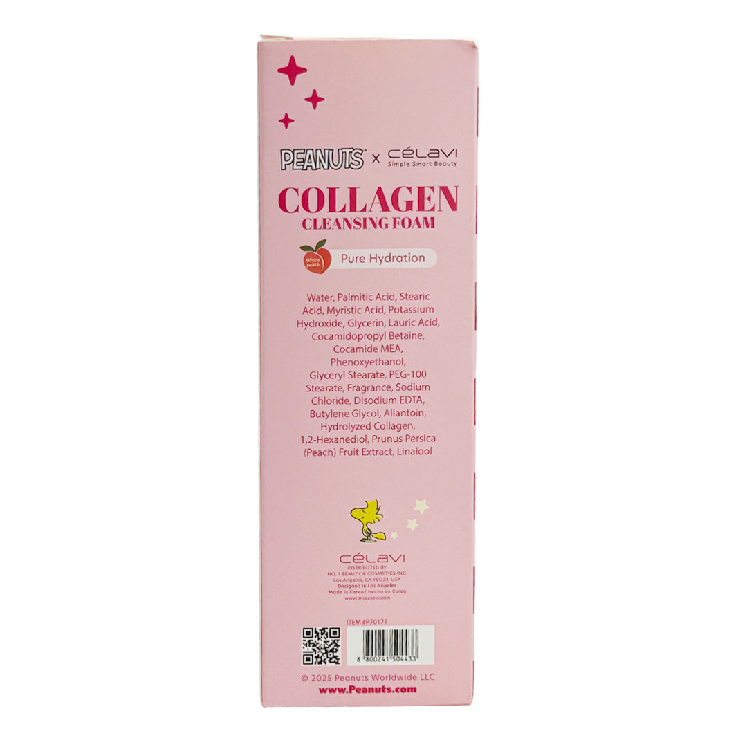 PEANUTS - 1PC COLLAGEN CLEANSING FOAM_WHITE PEACH 100g