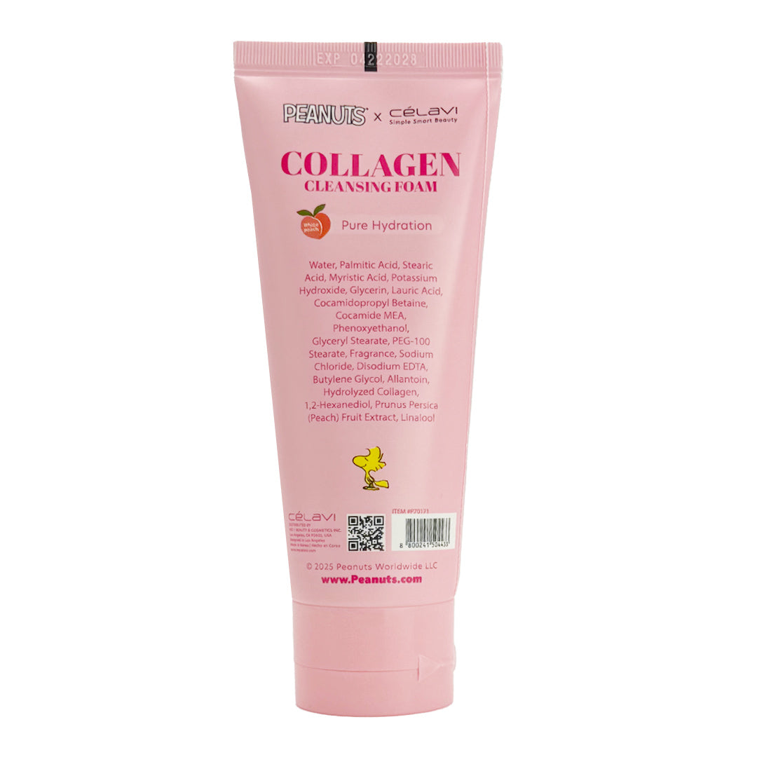 PEANUTS - 1PC COLLAGEN CLEANSING FOAM_WHITE PEACH 100g