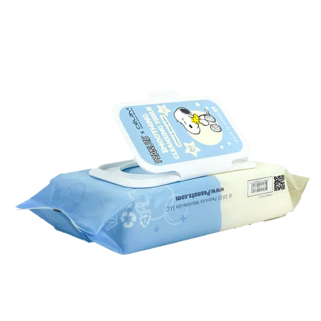 PEANUTS - 60PC MAKEUP REMOVER TISSUE_LEMON&SHEA BUTTER
