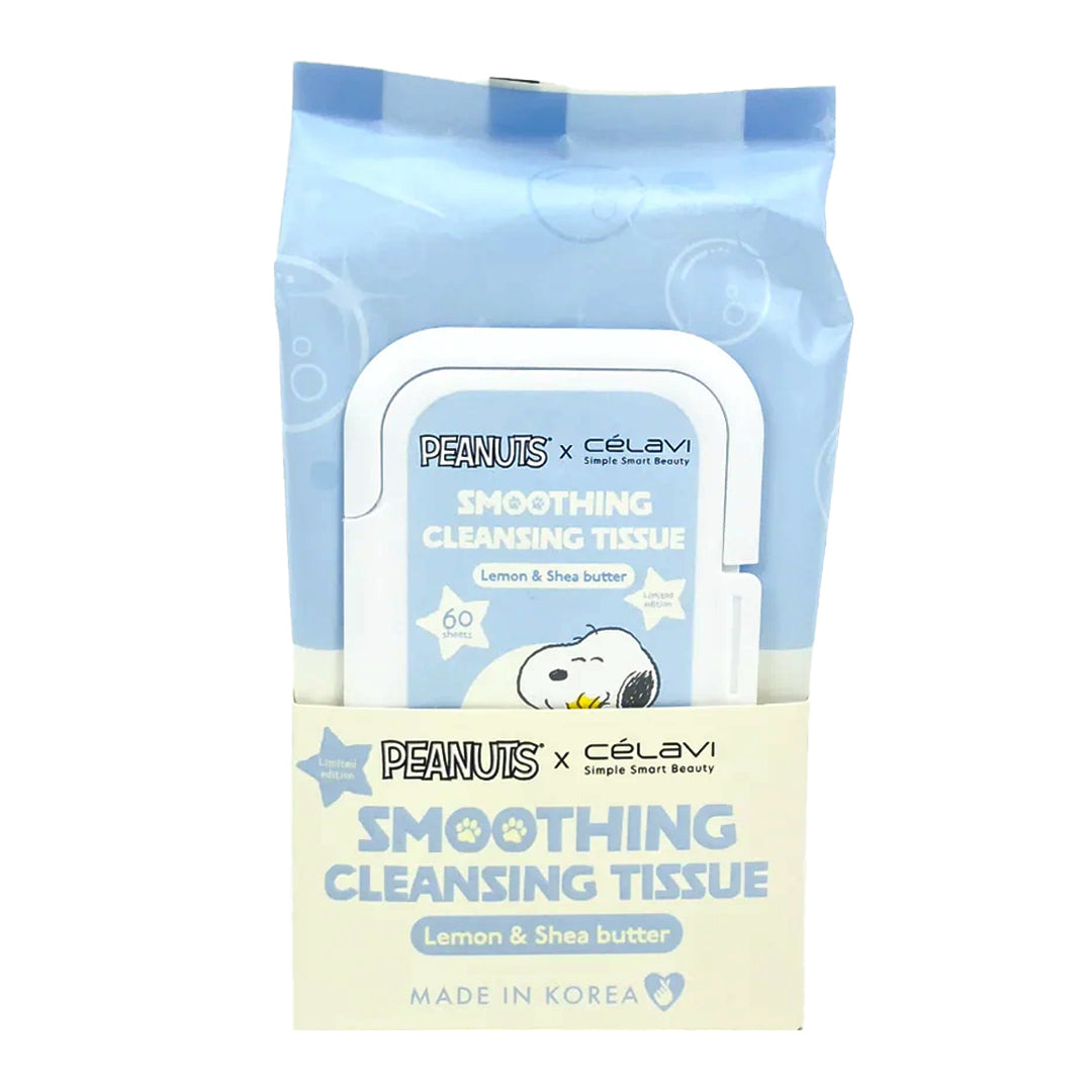 PEANUTS - 60PC MAKEUP REMOVER TISSUE_LEMON&SHEA BUTTER