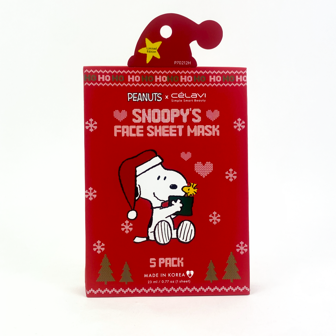PEANUTS CHRISTMAS SNOOPY'S FACE SHEET MASK