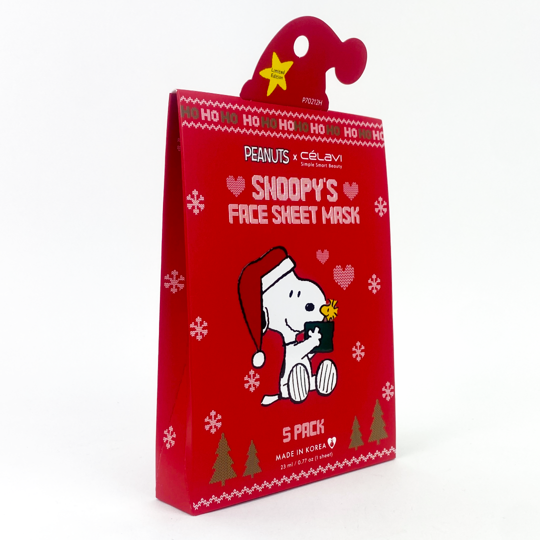 PEANUTS CHRISTMAS SNOOPY'S FACE SHEET MASK
