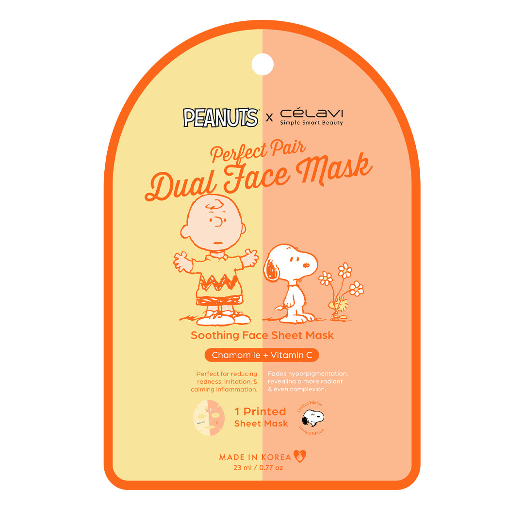 Peanuts Dual Face Mask 5 Pack - Chamomile + Vitamin C