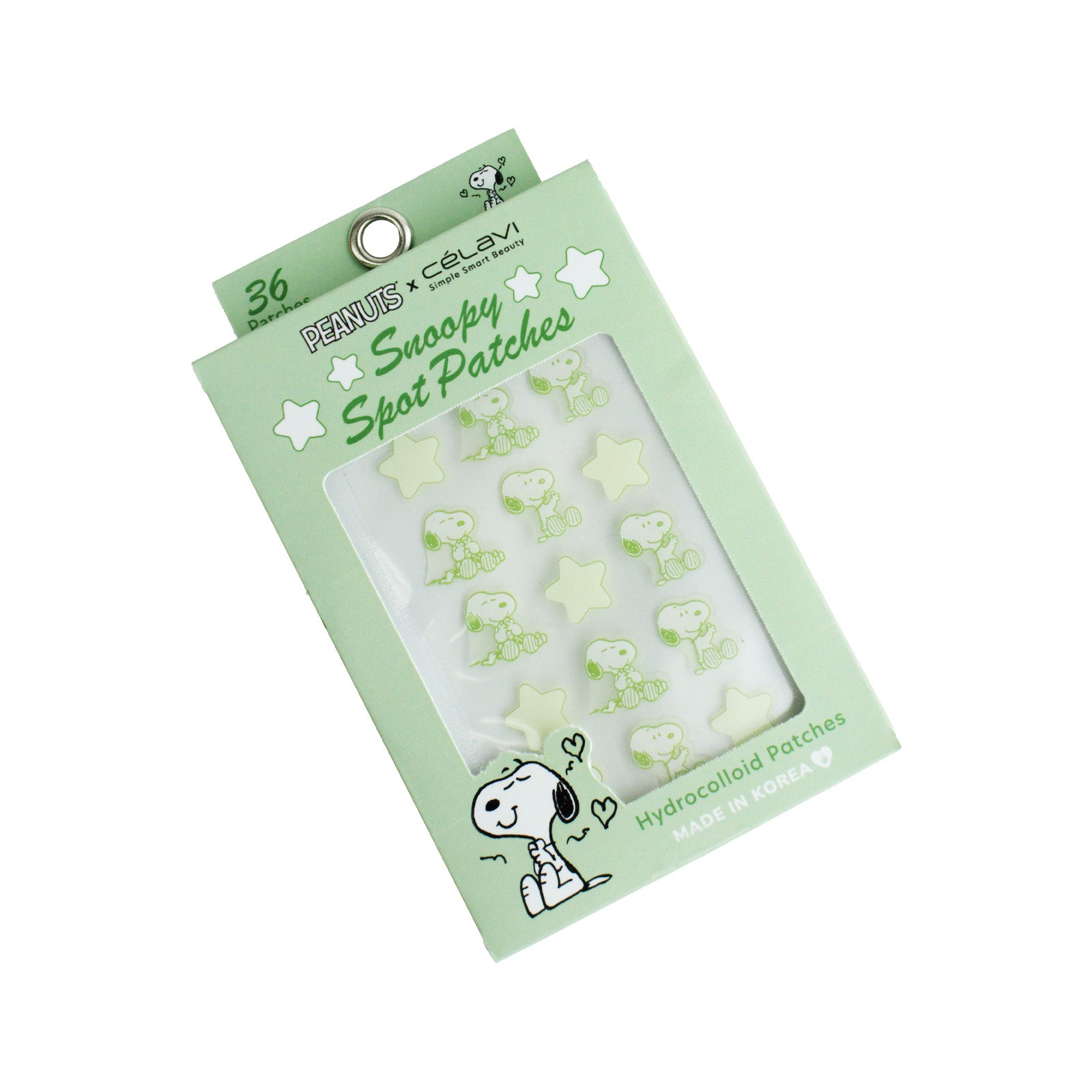 Celavi Peanuts 36 Spot Patches Green Theme
