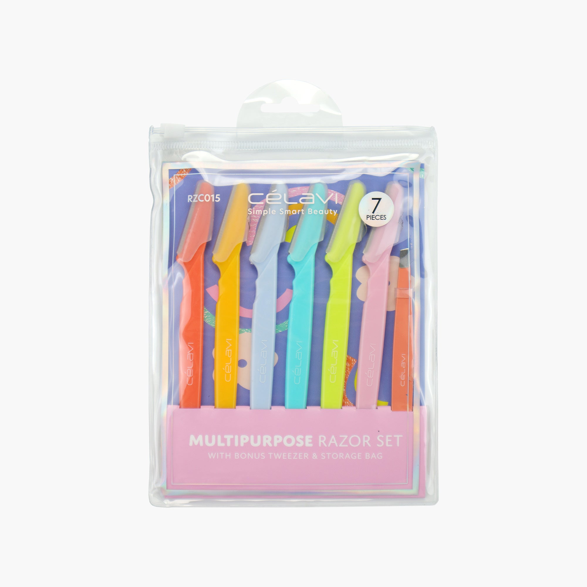 6PC RAZOR SET W/ TWEEZER