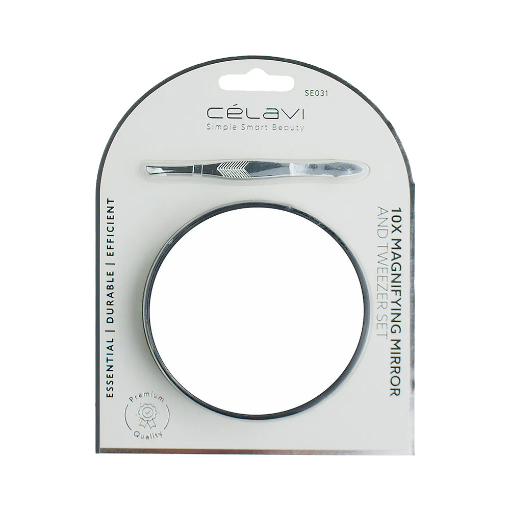 10X  Magnifying Mirror And Tweezer Set
