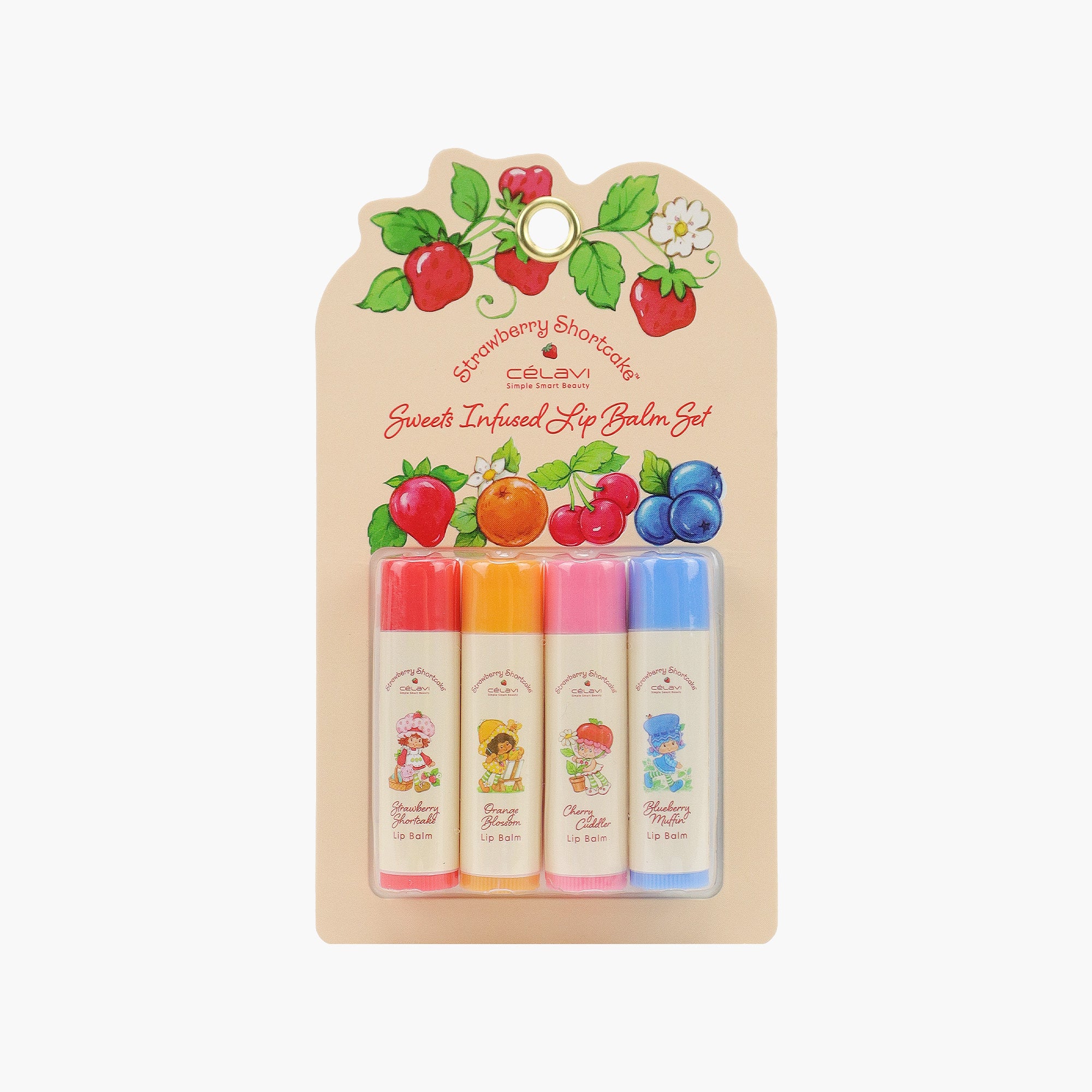 STRAWBERRY SHORTCAKE 4PC LIP BALM SET