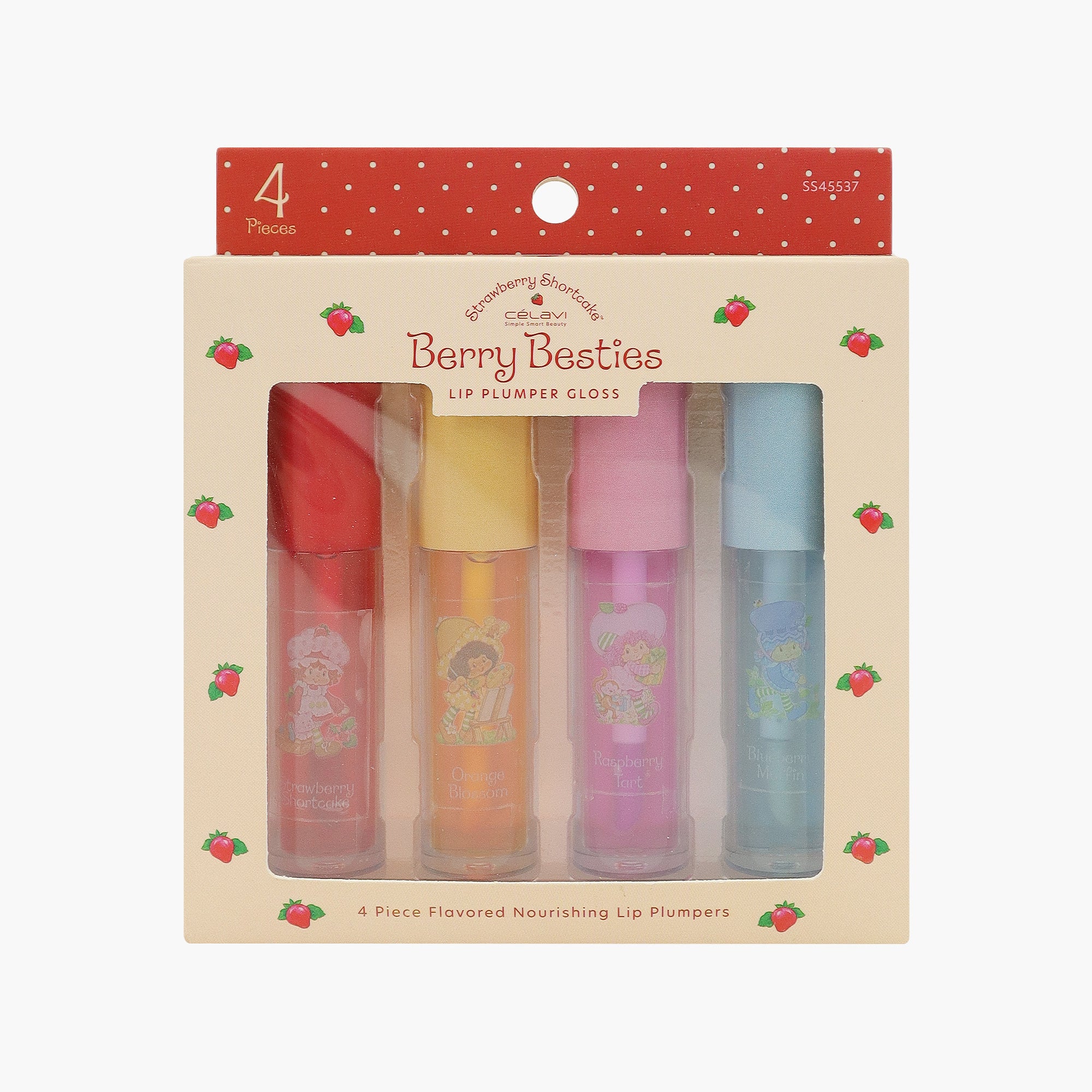 STRAWBERRY SHORTCAKE 4PC MAKE UP PUFF SET - GRADIENT