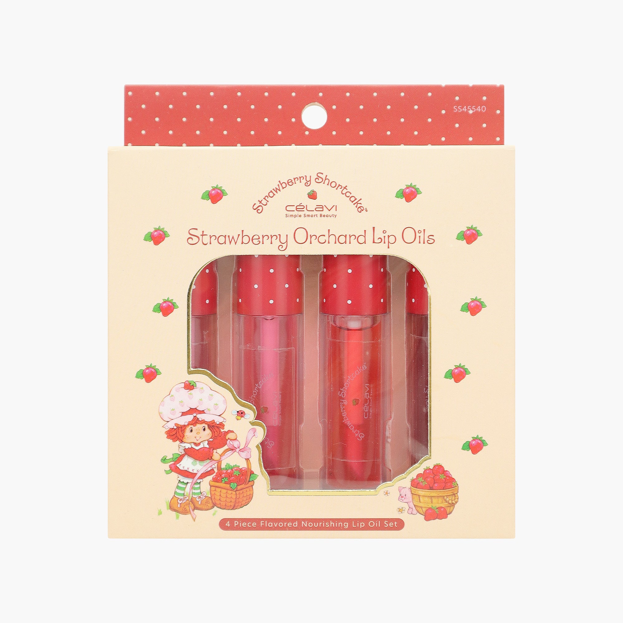 STRAWBERRY SHORTCAKE 4PC LIP OIL SET