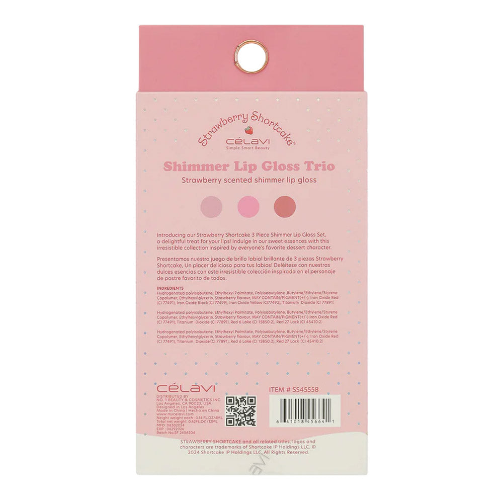 STRAWBERRY SHORTCAKE 3PC SHIMMER LIP GLOSS