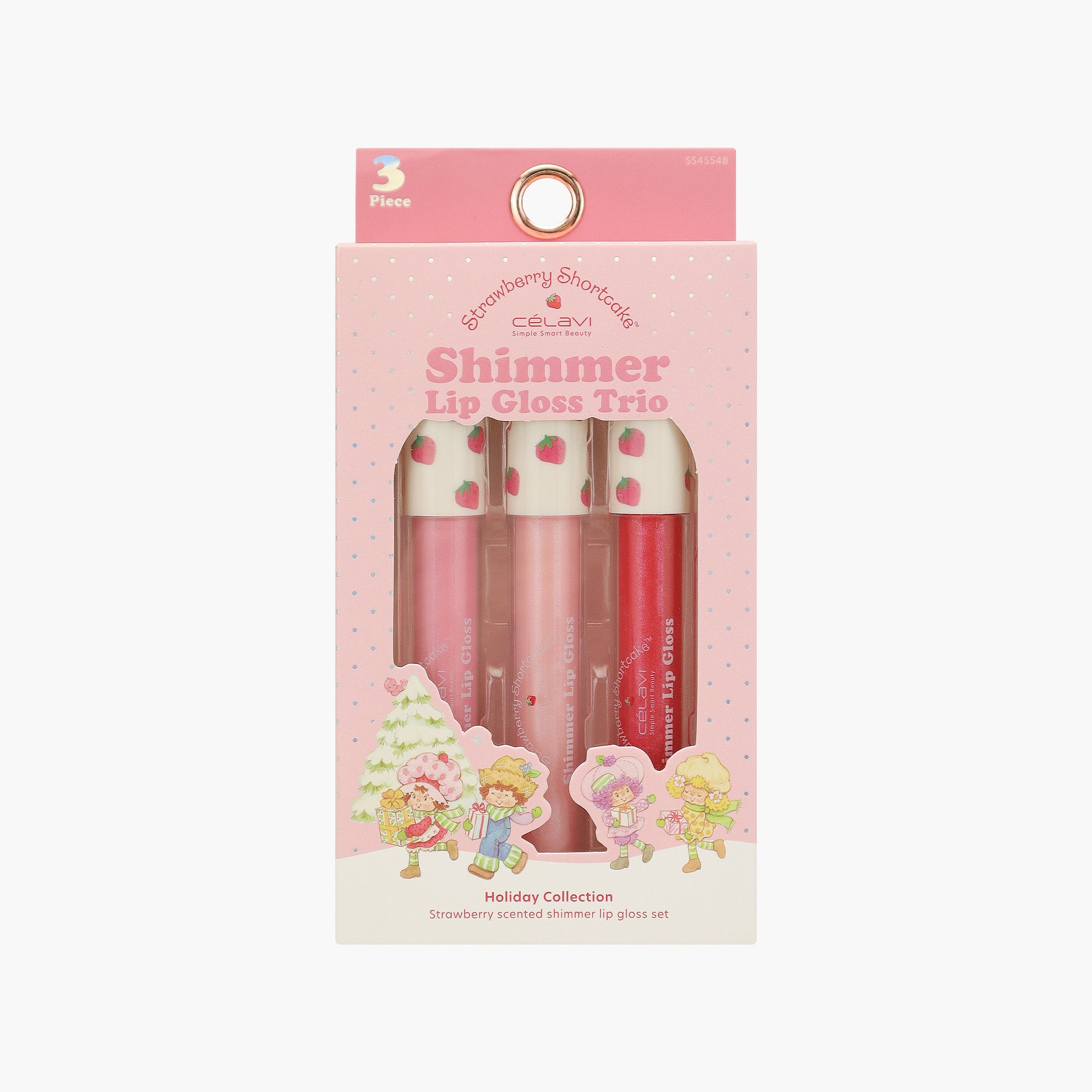 STRAWBERRY SHORTCAKE 3PC SHIMMER LIP GLOSS