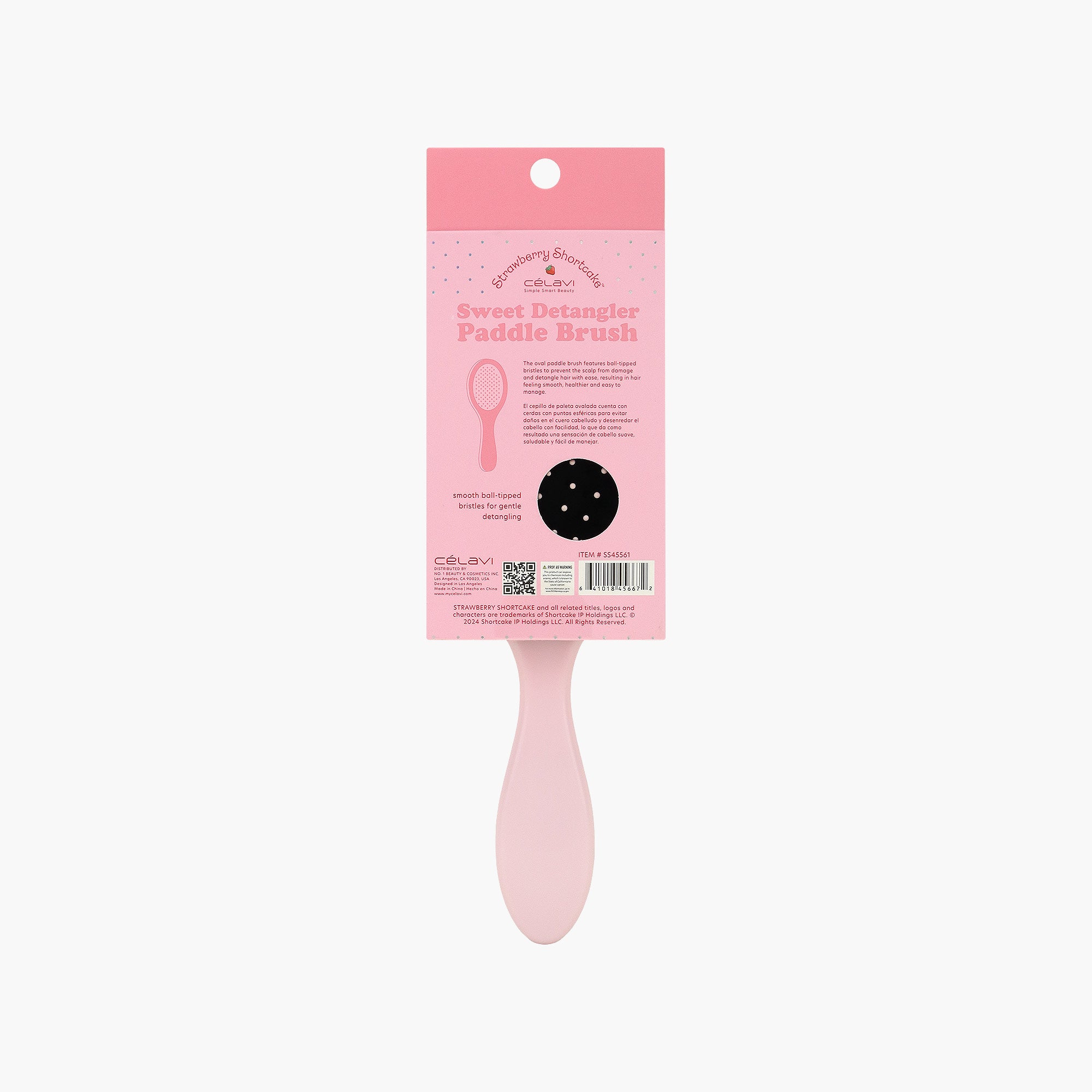 STRAWBERRY SHORTCAKE PINK PADDLE BRUSH