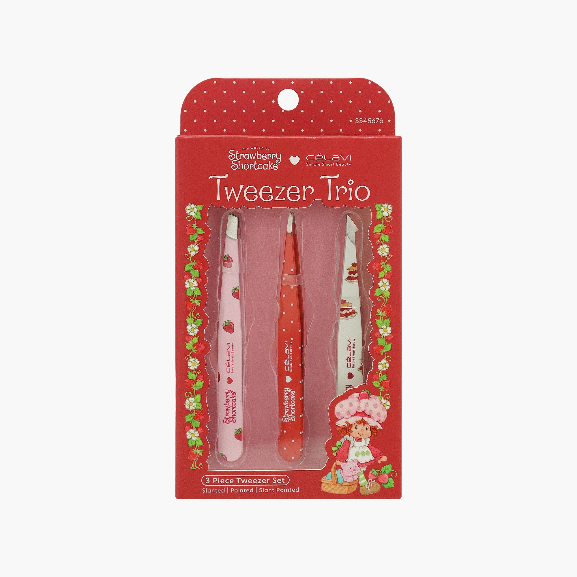 STRAWBERRY SHORTCAKE 3PC PRINTED TWEEZER