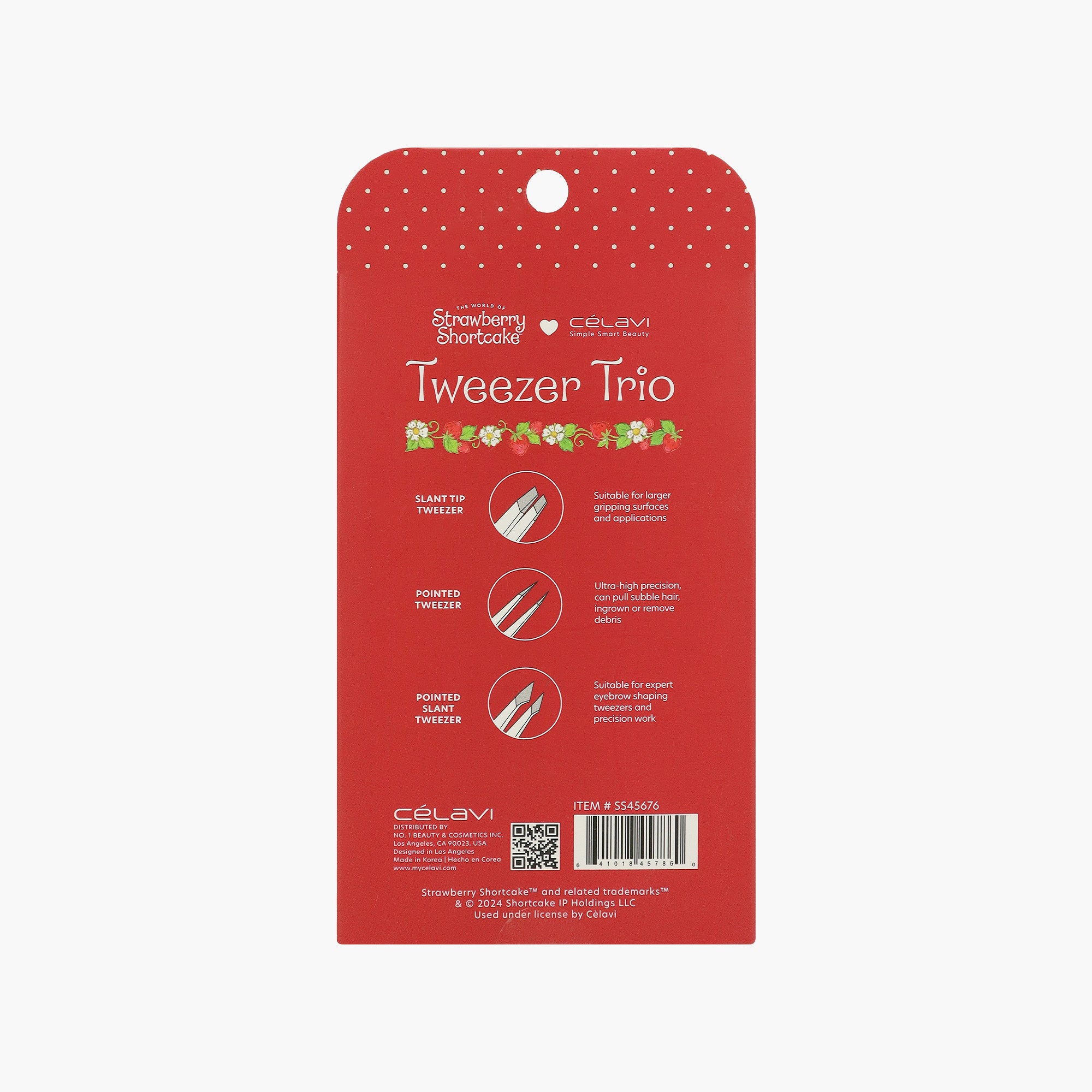 STRAWBERRY SHORTCAKE 3PC PRINTED TWEEZER