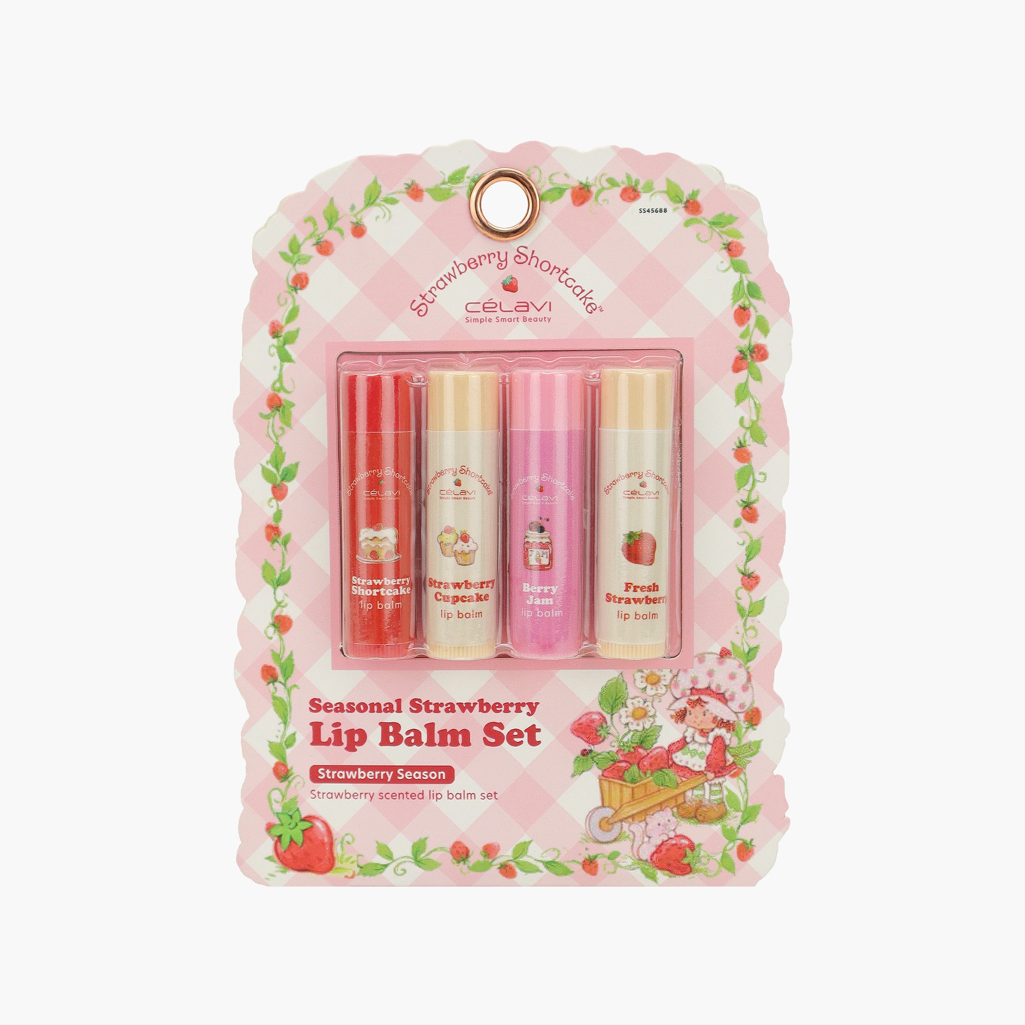 STRAWBERRY SHORTCAKE 4PC LIP BALM SET