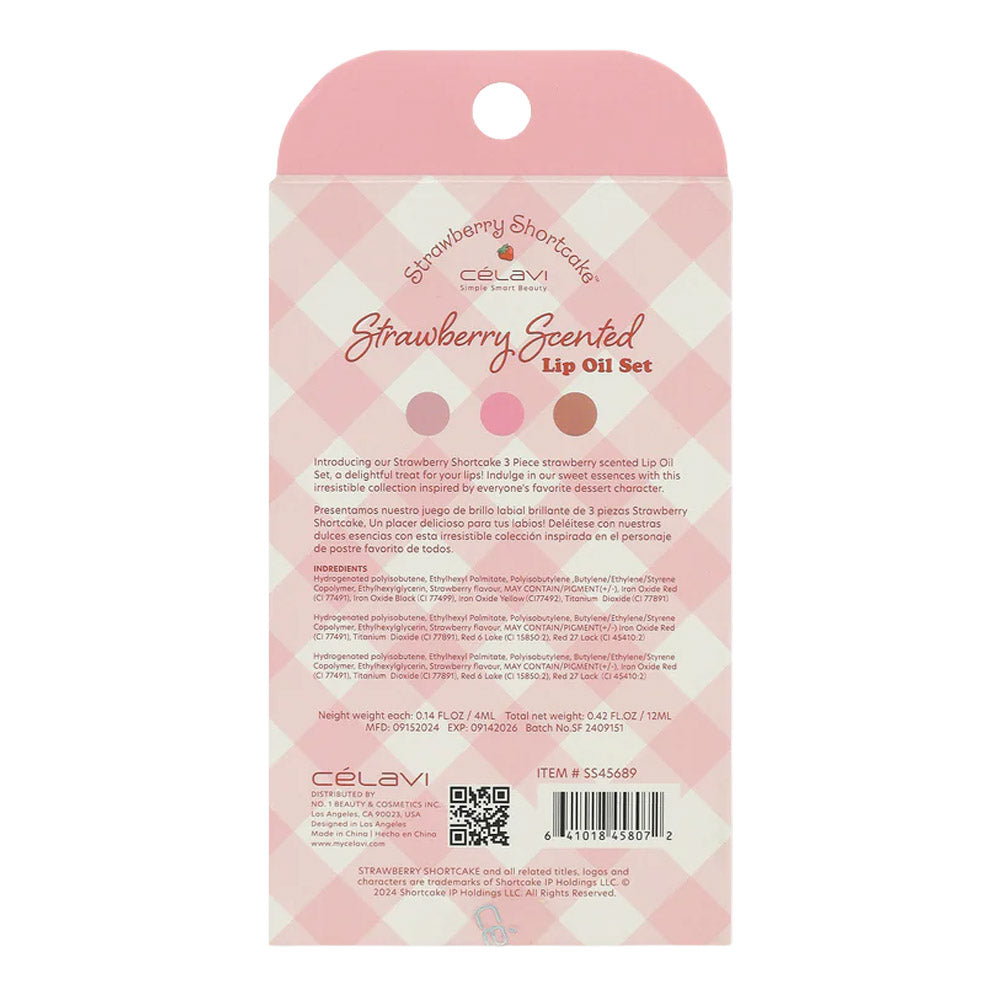 STRAWBERRY SHORTCAKE 3PC LIP OIL SET