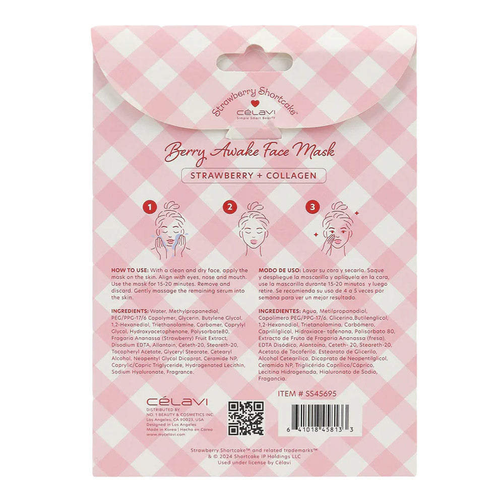 STRAWBERRY SHORTCAKE 5PK FACE SHEET MASK