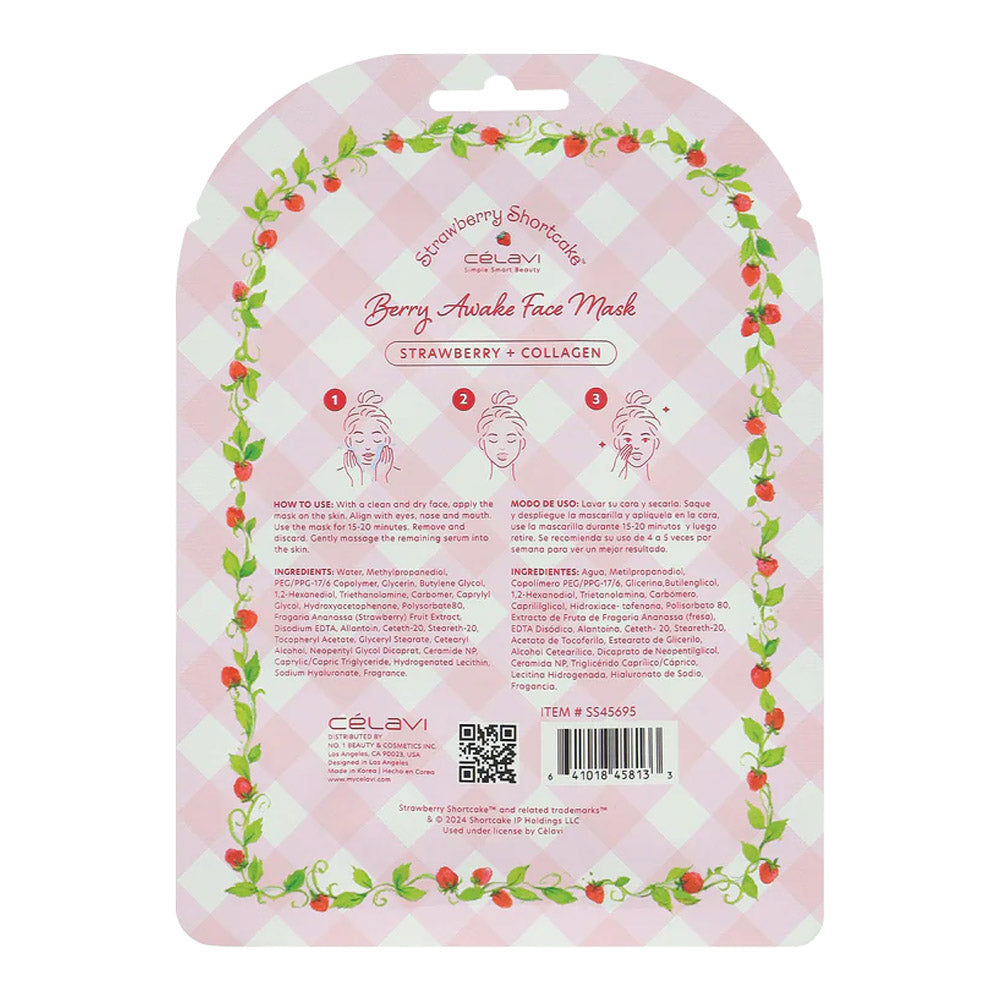 STRAWBERRY SHORTCAKE 5PK FACE SHEET MASK