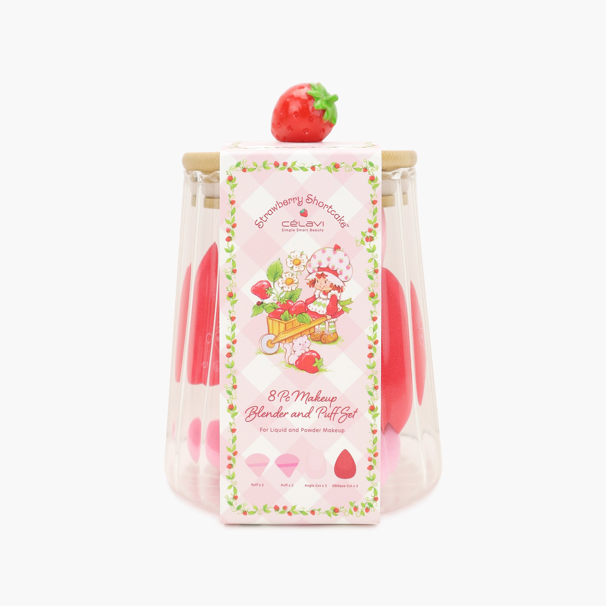 STRAWBERRY SHORTCAKE 4PC BLENDER + 4PC PUFF