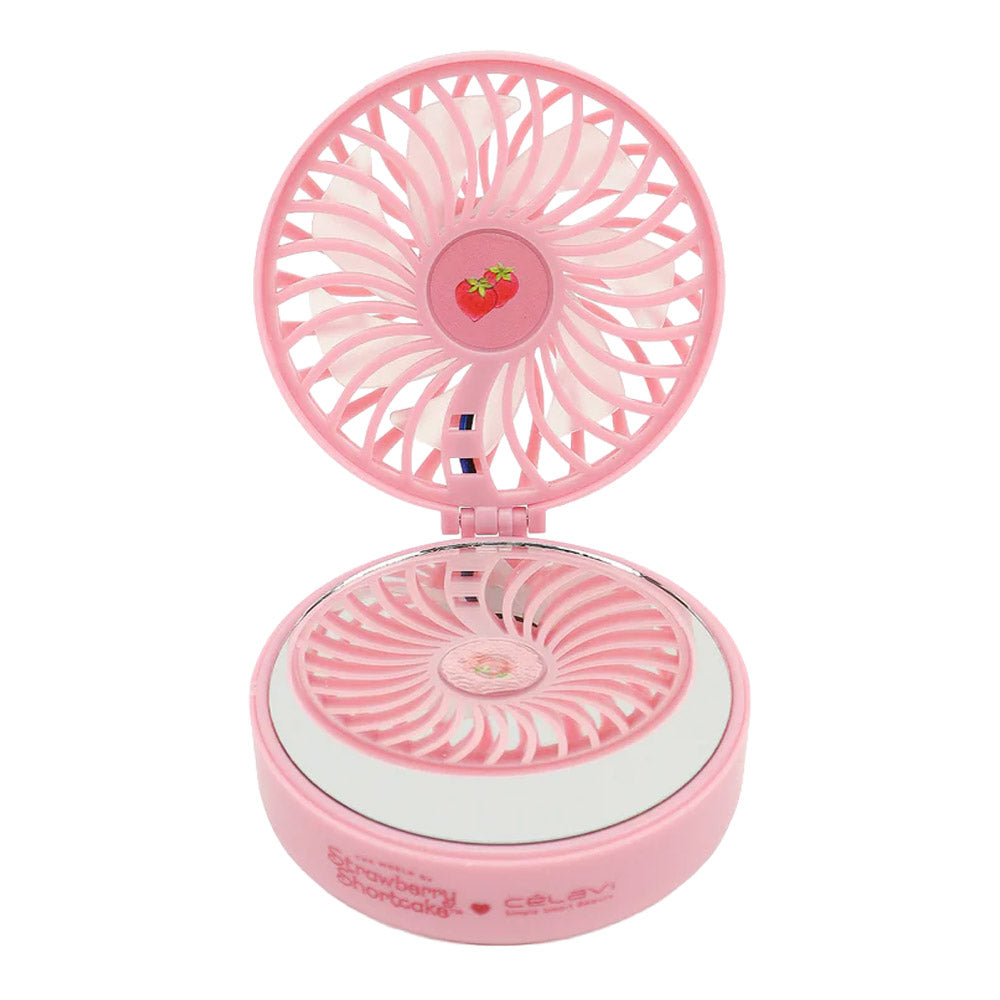 #SS45950 - VENTILADOR PLEGABLE TARTA DE FRESA CON CARGADOR DE CABLE (DÍA DE SAN VALENTÍN)