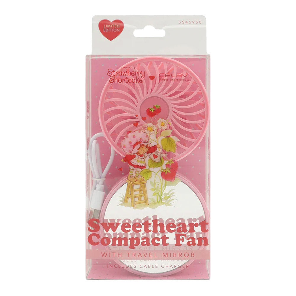 #SS45950 - VENTILADOR PLEGABLE TARTA DE FRESA CON CARGADOR DE CABLE (DÍA DE SAN VALENTÍN)