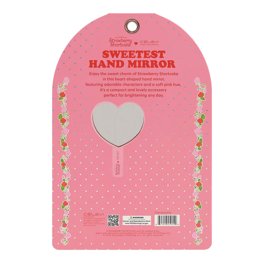 #SS45955 - ESPEJO DE MANO CON FORMA DE CORAZÓN DE PASTEL DE FRESA
