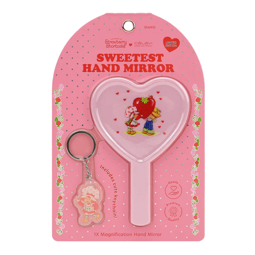 #SS45955 - ESPEJO DE MANO CON FORMA DE CORAZÓN DE PASTEL DE FRESA