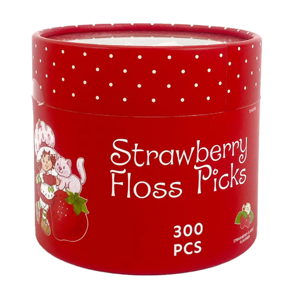 #SS46000 - 300 PALILLOS DE HILO DENTAL BIODEGRADABLES CON FORMA DE PASTEL DE FRESA