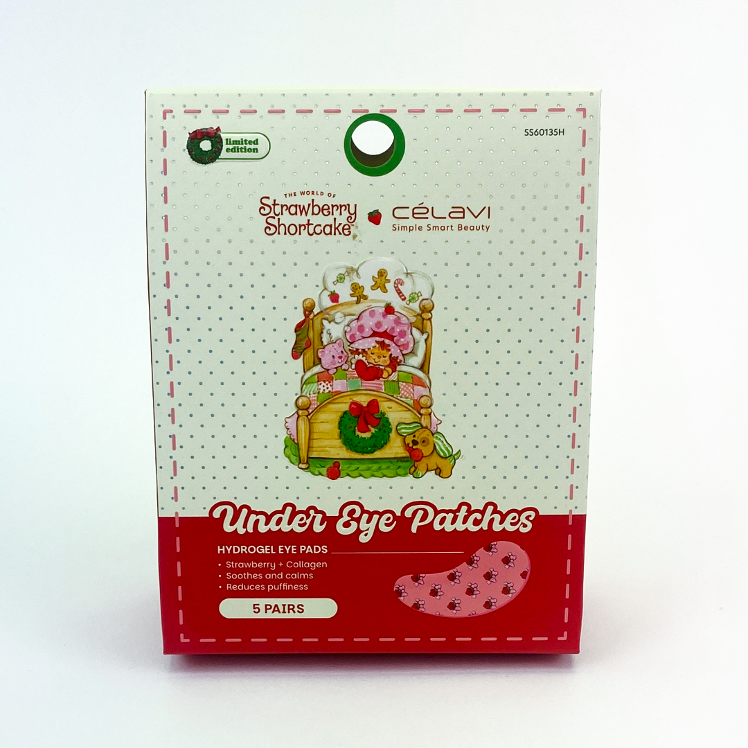 #SS60135H - STRAWBERRY SHORTCAKE Holiday 5 Pair Printed Under Eye Patches