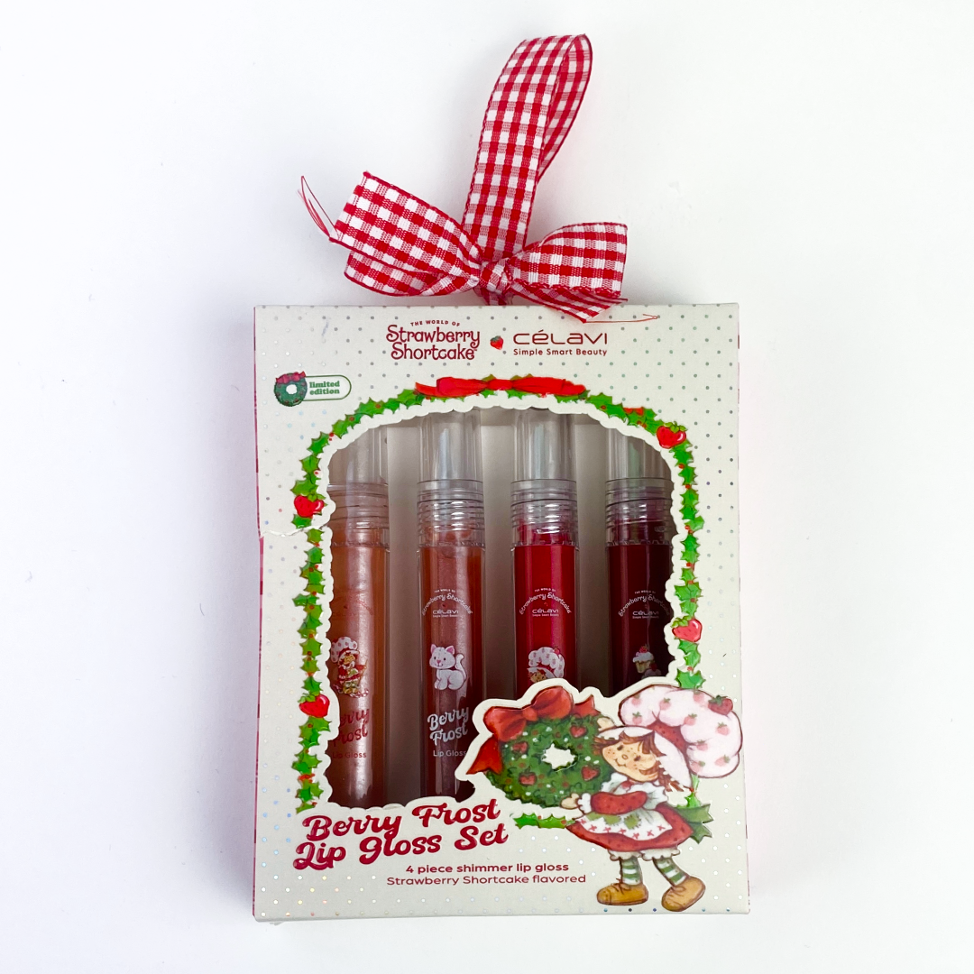 #SS60138H - STRAWBERRY SHORTCAKE HOLIDAY 4 Piece Shimmer Lip Gloss