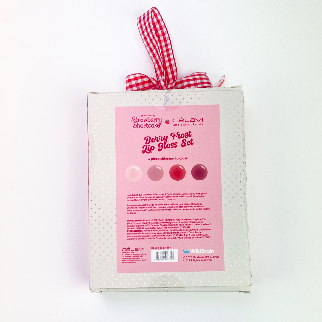 #SS60138H - STRAWBERRY SHORTCAKE HOLIDAY 4 Piece Shimmer Lip Gloss