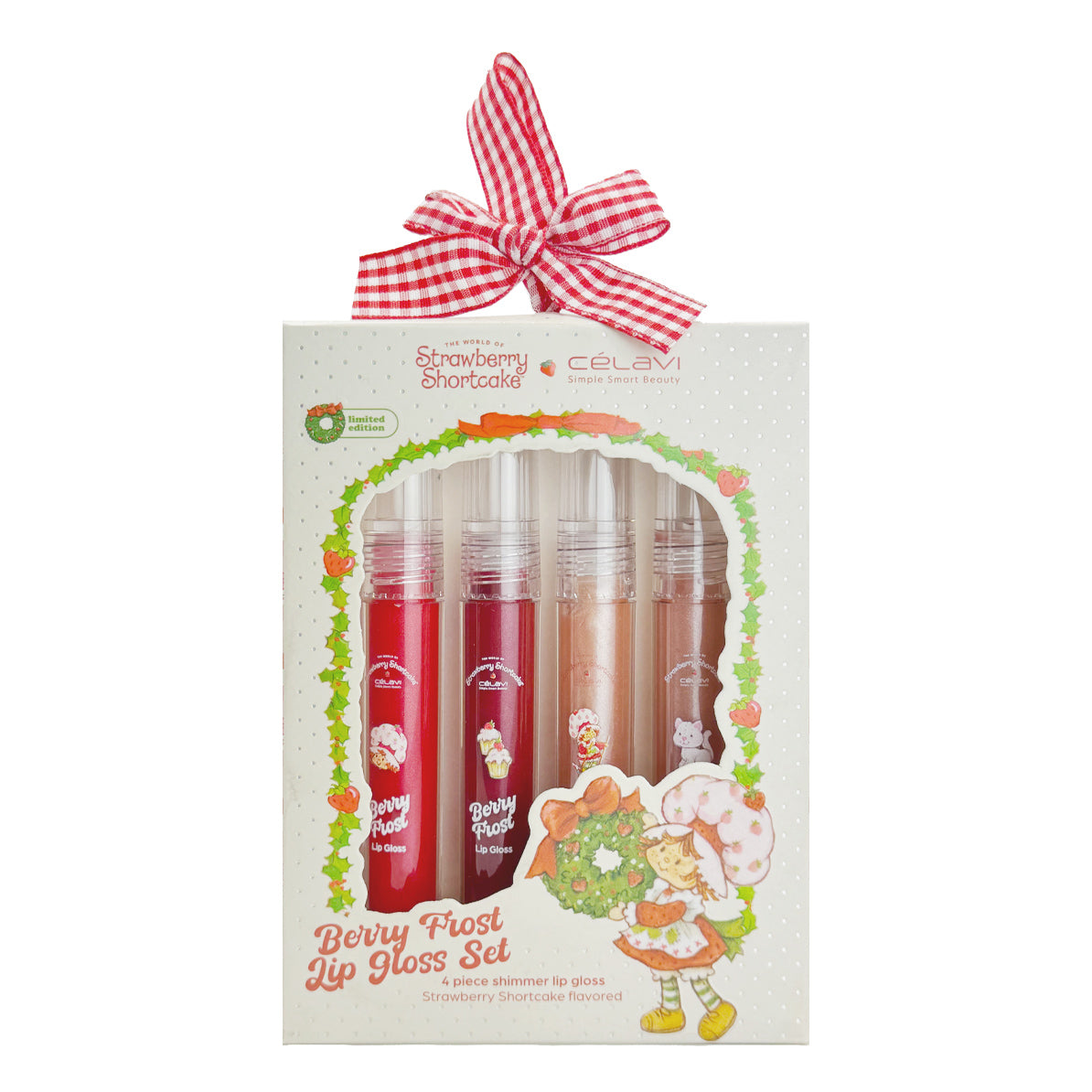 STRAWBERRY SHORTCAKE HOLIDAY 4 Piece Shimmer Lip Gloss